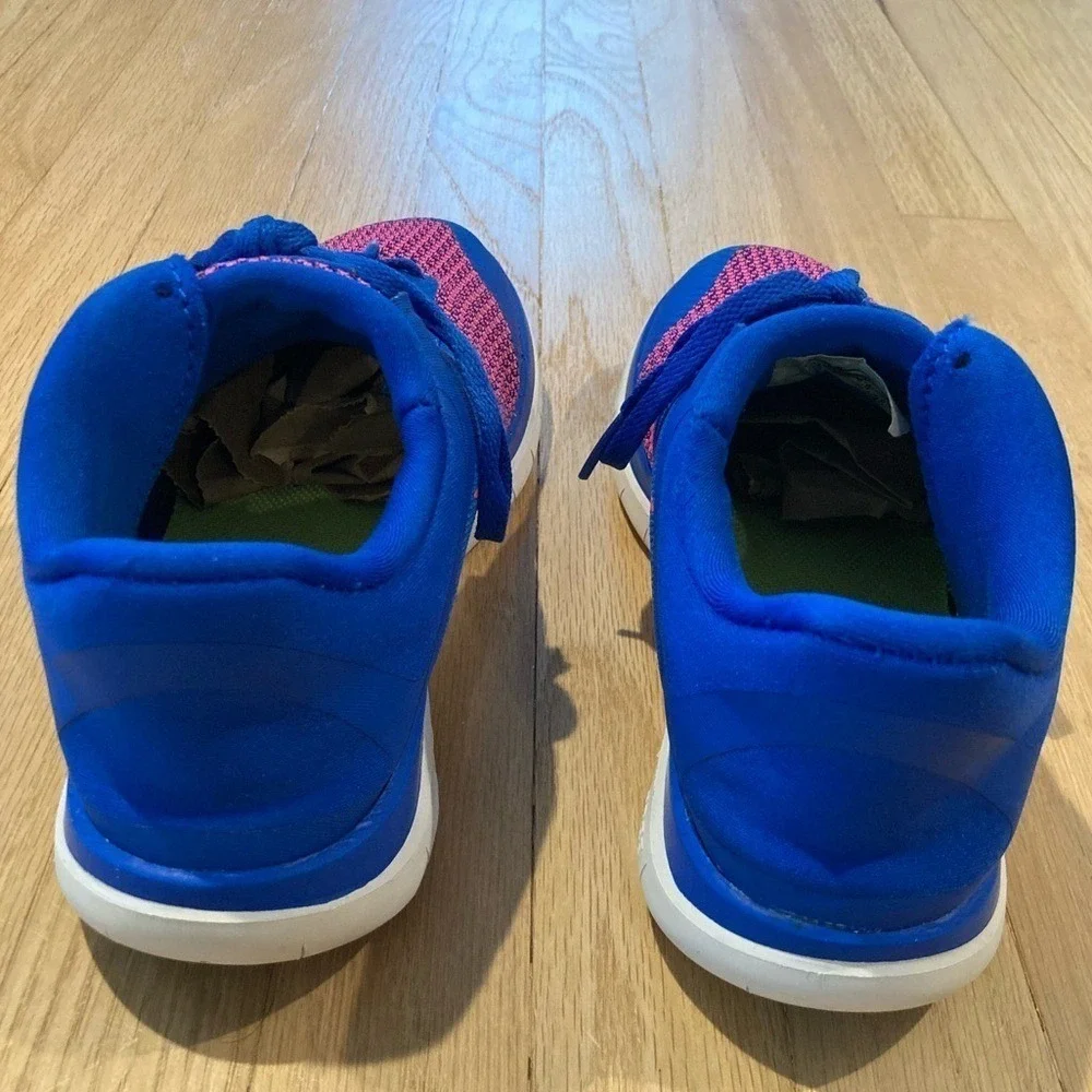 Nike Free 4.0 Flyknit V4 Hyper Cobalt Blue Pink Running Athletic Sport Shoe Cool